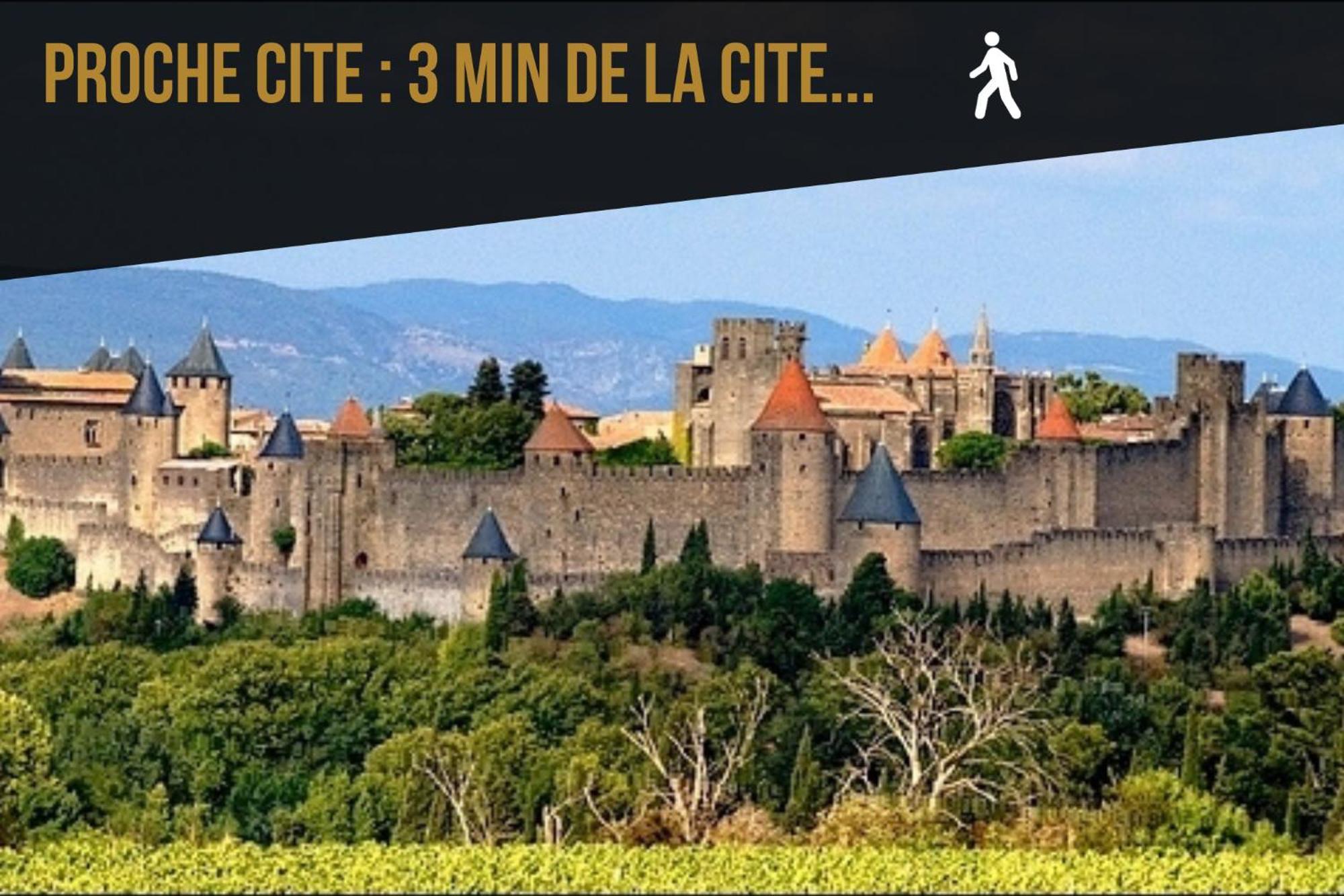 Les Gites De Laure - L'Or Vert, Appartement Avec Vue Sur Le Chateau, Parking Prive, Climatisation, Netflix, A 160 M De La Cite Medievale Καρκασόν Εξωτερικό φωτογραφία
